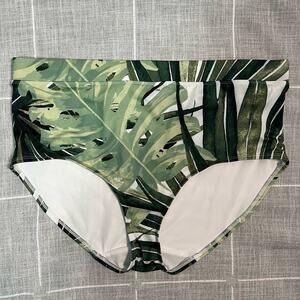 Lane Bryant Cacique Swim 20 Palms Swimsuit Bottom Tropical Print